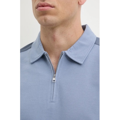 Памучна тениска с яка Calvin Klein Jeans (J30J327240)