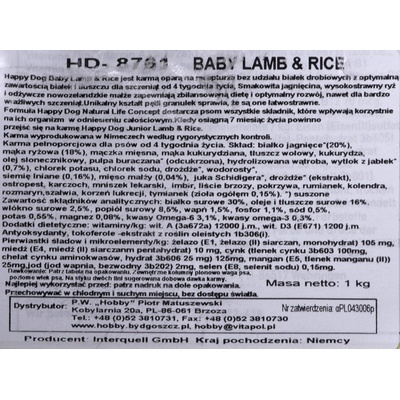 Happy Dog Baby Lamb & Rice 1 kg