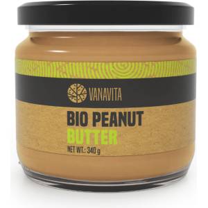 GymBeam VanaVita БИО Фъстъчено масло 8 x 340 g гладко