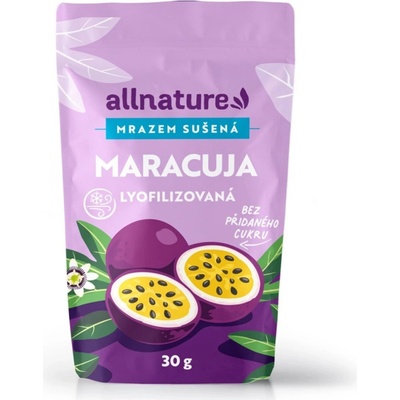ALLNATURE Mrazom sušená maracuja kocky 30 g