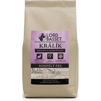 Lord Basset Bez obilovin Králík & Krůta 2 kg