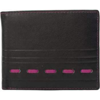 dariya bags Pánska kožená peňaženka čierno fialová