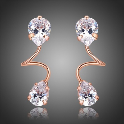 Victoria Filippi náušnice Swarovski Elements Lorenza E0322 Bílá/čirá