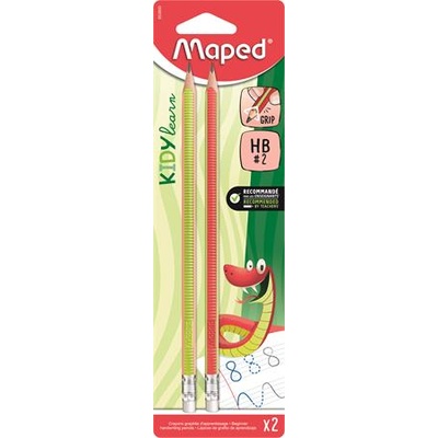 Maped Графитни моливи с гума, HB, триъгълни, MAPED "Kidy Learn", 2 броя 853600 (853600)