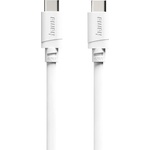 Hama Кабел usb-c - usb-c, 60w, 2 м, бял (201809) - caretech