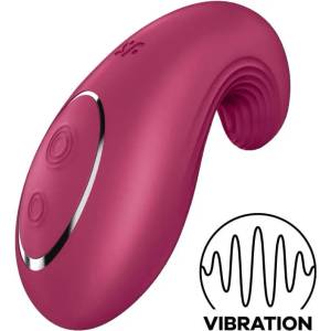 Satisfyer Dipping Delight - вибратор за клитор с акумулатор - червен