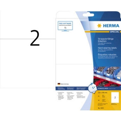Herma 4693 Fóliové etikety 210 x 148 mm poylesterová fólie bílá 50 ksvá ti