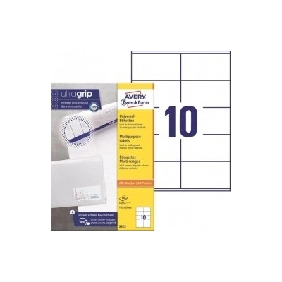 AVERY Zweckform univerzálne etikety, 105 x 57 mm - biele