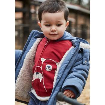 MAYORAL Суичър с щампи play цвят червено за бебе момче Mayoral