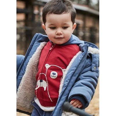 MAYORAL Суичър с щампи play цвят червено за бебе момче Mayoral