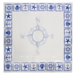 Horecano Квадратна хартиена покривка 100x100cm с декор "Море" (10-FE-7005) (0124244)