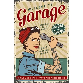 Ceduľa Garage Welcome