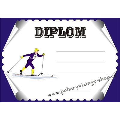 VIZINGR Lyžování diplom A4 č.19