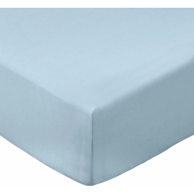 Bianca Modrá napínacia plachta z bavlneného perkálu Cotton Percale 185x200