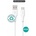 eStuff INFINITE (GRS) USB-C to USB-A Cable 2m White. PVC Free Recycled Plastic