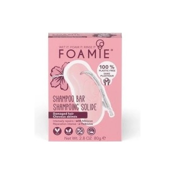 Foamie Hibiskiss organický tuhý šampón pre poškodené vlasy 80 g
