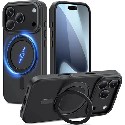 Tech-Protect Калъф Tech-Protect MagRing MagSafe за iPhone 17 Pro Max - черен мат (5906302330126)