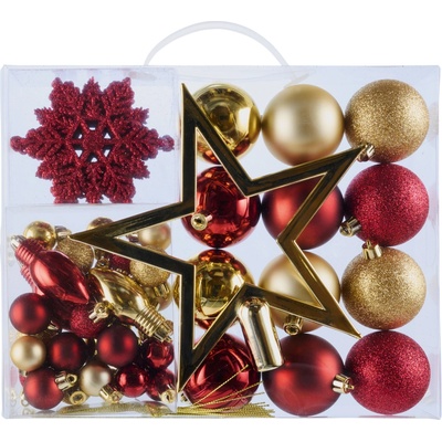 LIVARNO home Ozdoby na vánoční stromek 51dílná sada červená zlatá – Zboží Dáma LIVARNO home Ozdoby na vánoční stromek 51dílná sada červená zlatá – Zboží Dáma