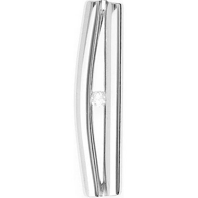 MPM Dámský ocelový nerezový přívěsek Melinda stříbrné se zirkony SPD.6503