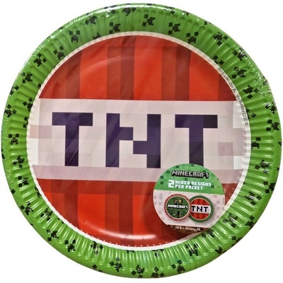 Papierové taniere minecraft 23cm, Procos