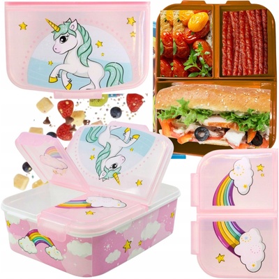 Stor delený plastový box na desiatu Unicorn 09722