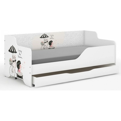 Wooden Toys Lilu 3 dievčatko biela + zásuvka ľavá strana
