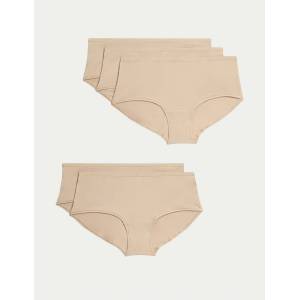 Marks & Spencer Комплект дамски бикини от пет части в бежово Marks & Spencer Marks & Spencer | Bezhov | ЖЕНИ | XS