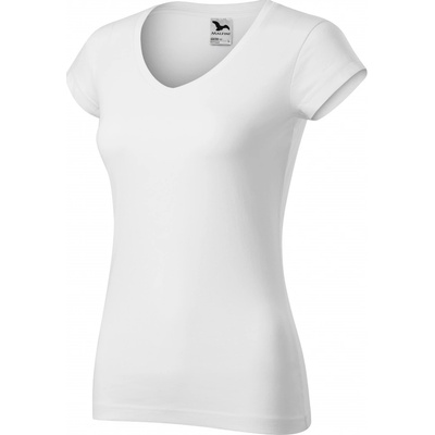 MALFINI Dámske tričko Action V neck Biela