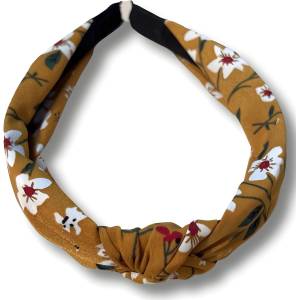 HARAHU Лента за коса st-23696 - Жълта / Цветя kp23696