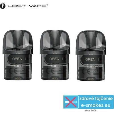 Lost Vape E Plus cartridge 0,3 ohm 3ml 3 ks