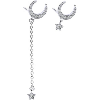 Silenti Jewelry Сребърни обеци "Луна