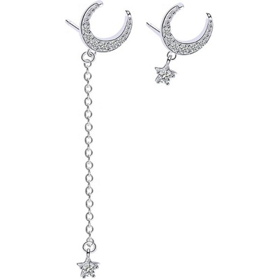 Silenti Jewelry Сребърни обеци "Луна