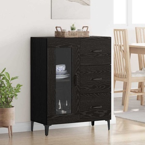 vidaXL Служебен шкаф с чекмедже Черния дъб 69, 5 x 34 x 90 см (880844)