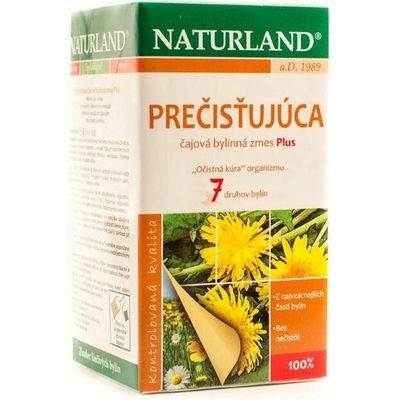 Naturland pročišťující ČAJOVÁ SMĚS PLUS bylinný čaj 20 x 1,75 g