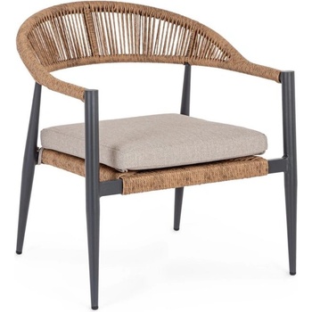 Bizzotto Jandia ТЪМЕН sa26/ЕСТЕСТВЕН ЦВЯТ ФОТЬОЙЛ С ПОДЛАКЪТНИЦИ (0665026)