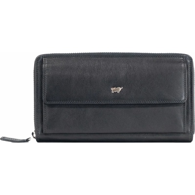 Braun Büffel Golf Rfid zip wallet with 16 card slots black
