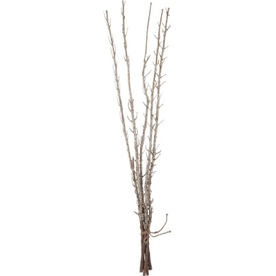 5ks dekoračné drevené vetvičky s glitrami Champagne - 98cm - J-Line by Jolipa