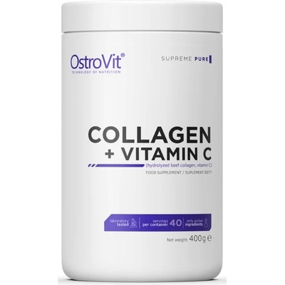OstroVit Collagen + Vitamin C, неовкусен, 400 g, OstroVit