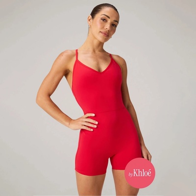 Fabletics dámský sportovní overal červený