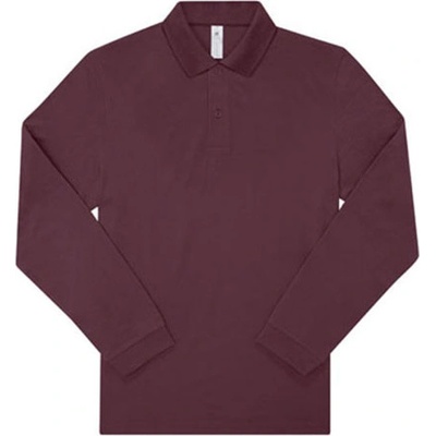 B&C polo tričko PU425 burgundy