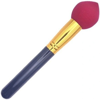 DIVINE cosmetics houbička na make-up s rukojetí 18 cm ružová tmavá