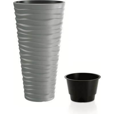 Prosperplast SAND SLIM Květináč 29,6 cm šedý kámen