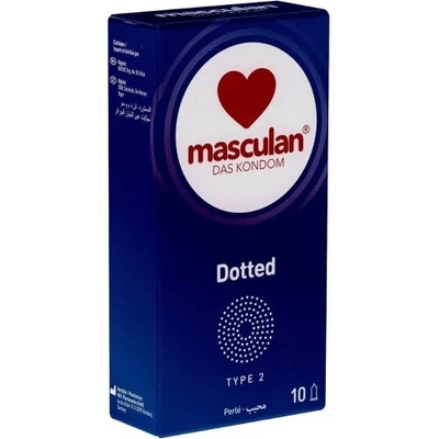 Masculan 10 бр. Релефни презервативи на точки Masculan Dotted