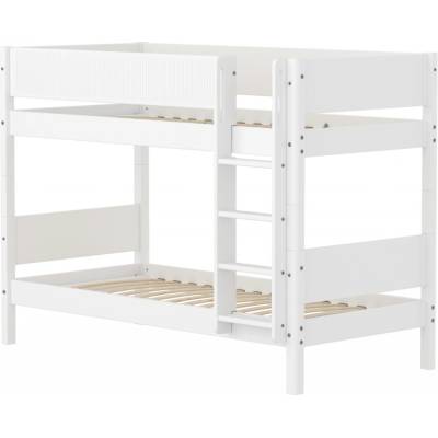 Flexa White s rovným žebříkem drážkovaná zábrana bílá/bílá