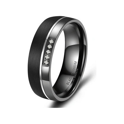 Marrya Dámský snubní prsten BLACK TITANIUm BT 07D