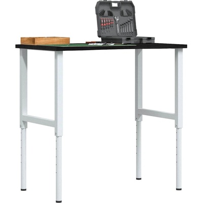 vidaXL Работна маса тъмнокафява Дъб от масивна дървесина (3309721)