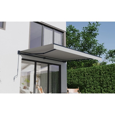 BestBerg BBSU-E395LG Elektrická markýza 395 x 300 cm světle šedá
