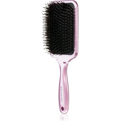 Hair Boar bristle paddle hairbrush Четка за коса с косми от глиган Metalic Pink