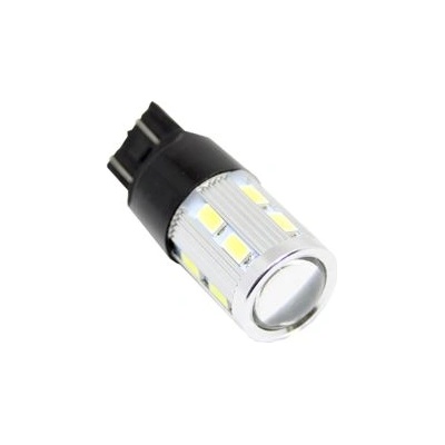 Диодна крушка тип t20 canbus с 16 smd диода и лупа 5630 двойна светлина червена