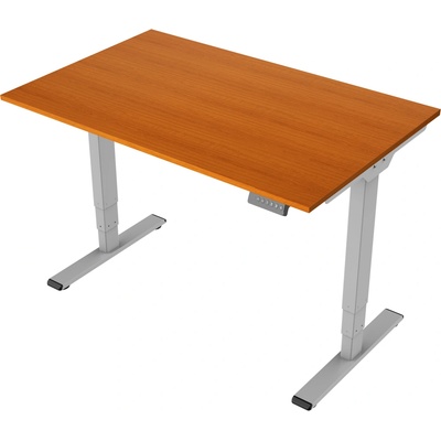 Delso Výškovo nastaviteľný stôl MIDJUSTER 60 x 120 cm čerešňa / sivá
